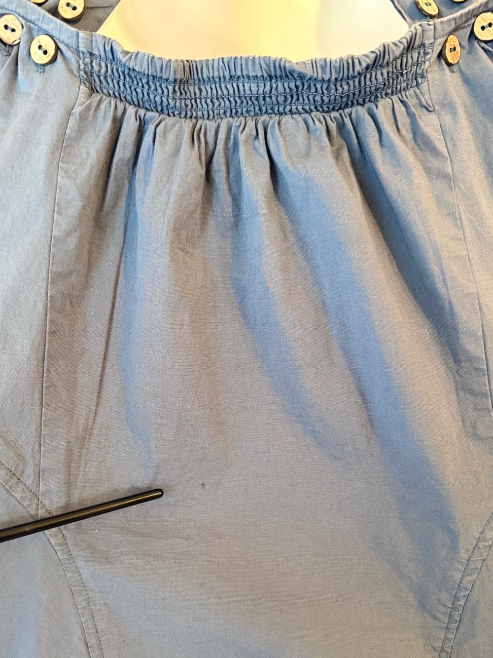 Free People Summer Boho Mini dress Open Back Crisscross adjustable Slate Blue S - Picture 15 of 15